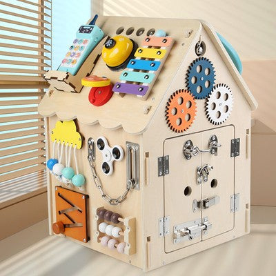 Montessori Early Childhood Education For Baby Busy House Box Diy Educational Toys